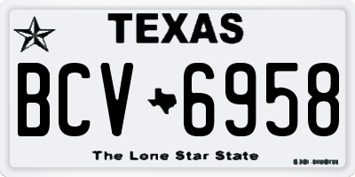 TX license plate BCV6958