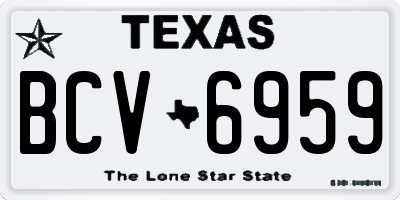 TX license plate BCV6959