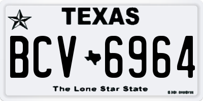 TX license plate BCV6964