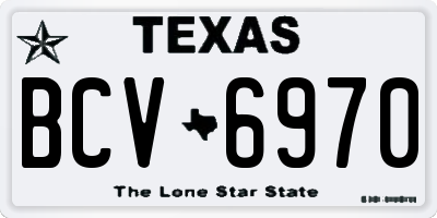 TX license plate BCV6970