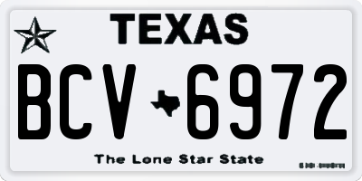 TX license plate BCV6972
