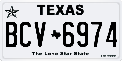 TX license plate BCV6974