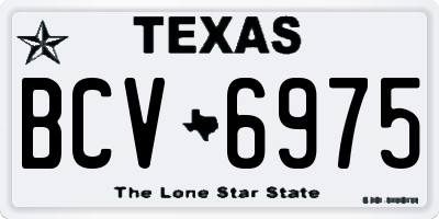 TX license plate BCV6975