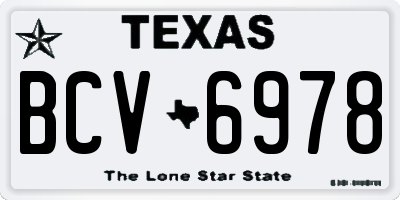 TX license plate BCV6978