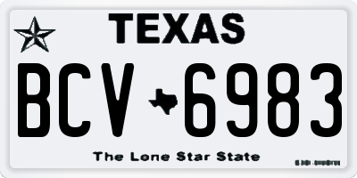 TX license plate BCV6983