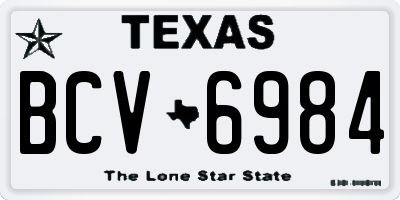 TX license plate BCV6984