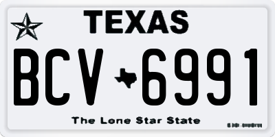 TX license plate BCV6991