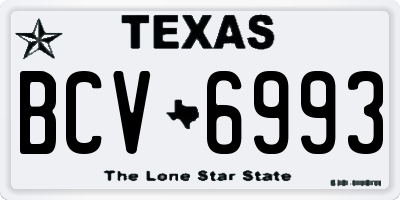TX license plate BCV6993