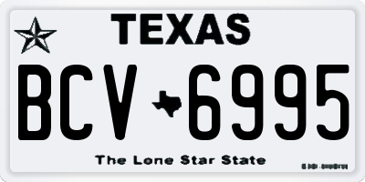 TX license plate BCV6995