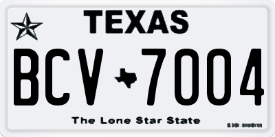 TX license plate BCV7004
