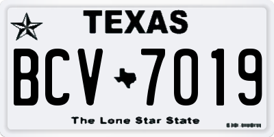 TX license plate BCV7019