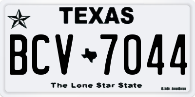 TX license plate BCV7044