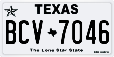 TX license plate BCV7046