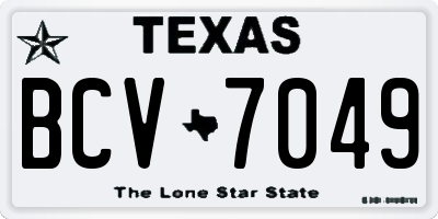TX license plate BCV7049
