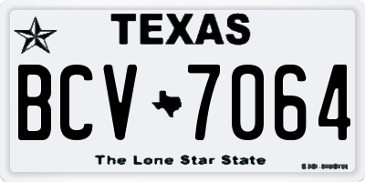 TX license plate BCV7064
