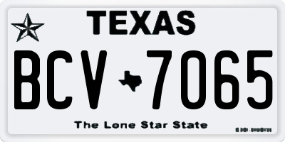 TX license plate BCV7065