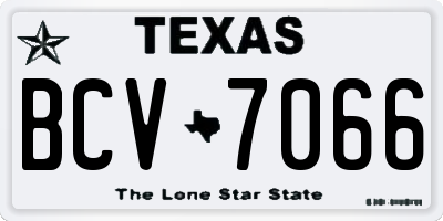 TX license plate BCV7066