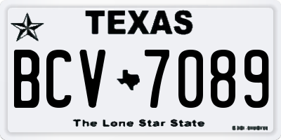 TX license plate BCV7089