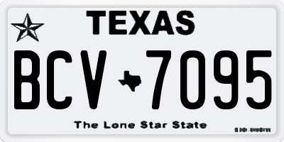 TX license plate BCV7095