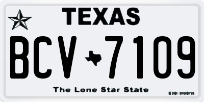 TX license plate BCV7109
