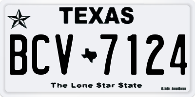 TX license plate BCV7124