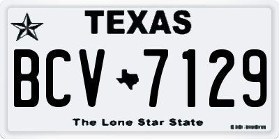 TX license plate BCV7129
