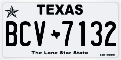 TX license plate BCV7132