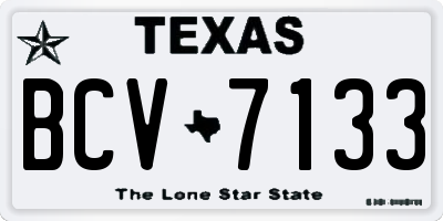 TX license plate BCV7133