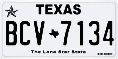 TX license plate BCV7134