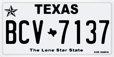 TX license plate BCV7137