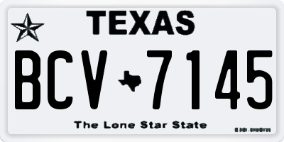 TX license plate BCV7145