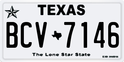 TX license plate BCV7146
