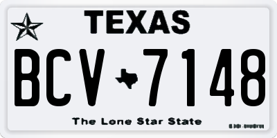 TX license plate BCV7148