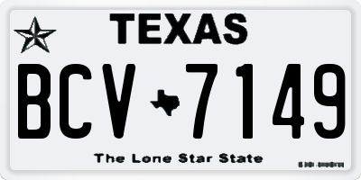 TX license plate BCV7149