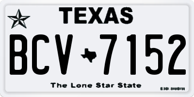 TX license plate BCV7152