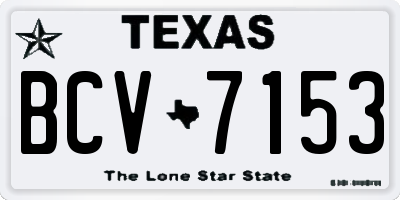 TX license plate BCV7153