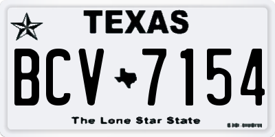 TX license plate BCV7154