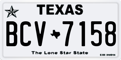 TX license plate BCV7158