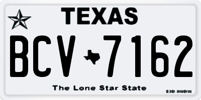 TX license plate BCV7162