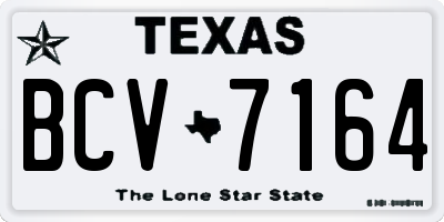 TX license plate BCV7164