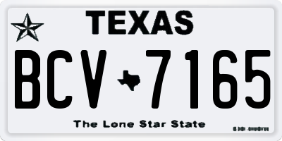 TX license plate BCV7165