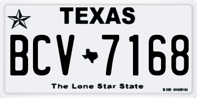 TX license plate BCV7168