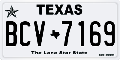 TX license plate BCV7169