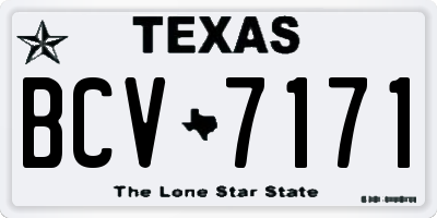 TX license plate BCV7171