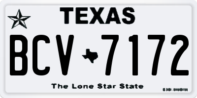 TX license plate BCV7172