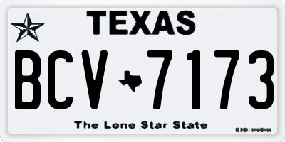 TX license plate BCV7173