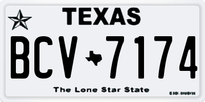 TX license plate BCV7174