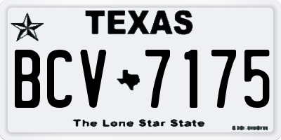TX license plate BCV7175