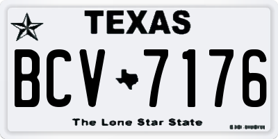 TX license plate BCV7176
