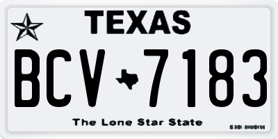 TX license plate BCV7183